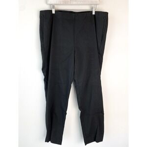 J Jill Womens Essential Cotton Stretch Pants‎ 18 Black Pull On Elastic Waist
